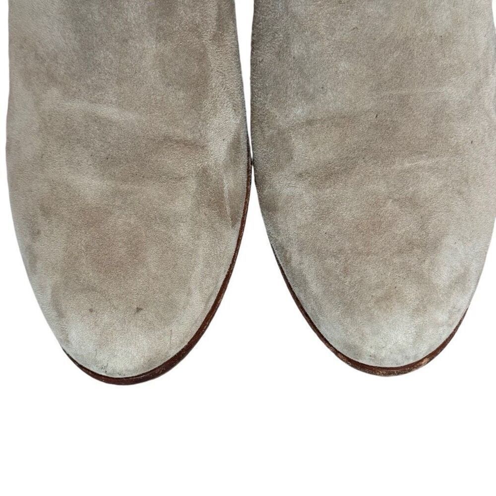 Sam Edelman Paige Fringe Ankle Bootie Women’s 7.5 Grey Suede Leather - Picture 8 of 10